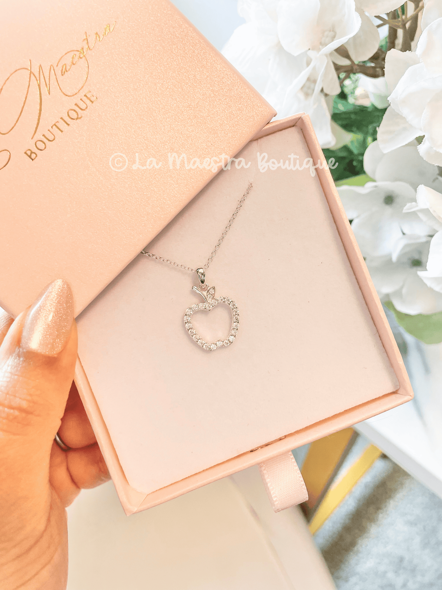 Teacher Apple Necklace