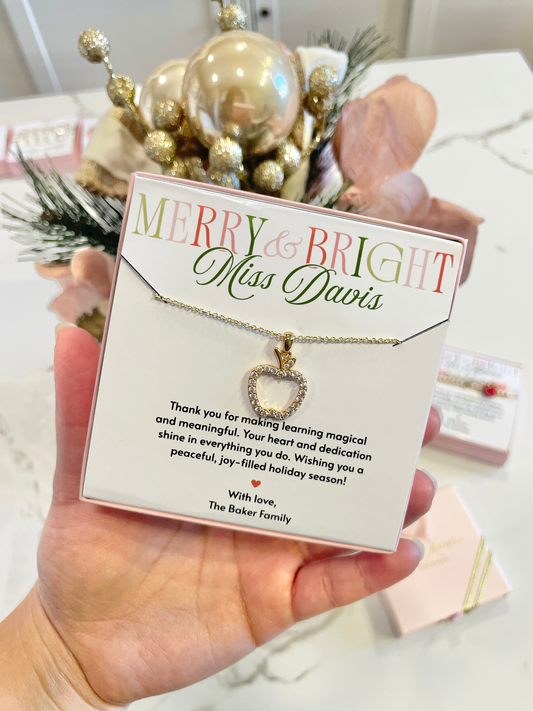 Teacher Apple Necklace