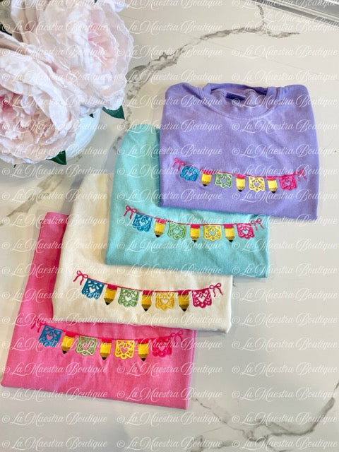 Embroidered Papel Picado Tee