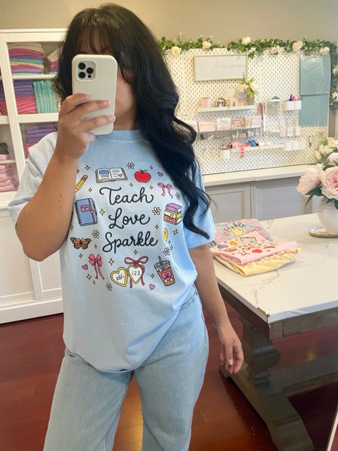 PRESALE - Teach Love Sparkle Doodles Tee