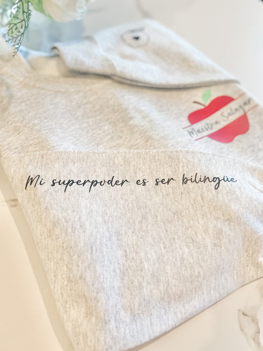 Custom Apple Sweatshirt - Ash