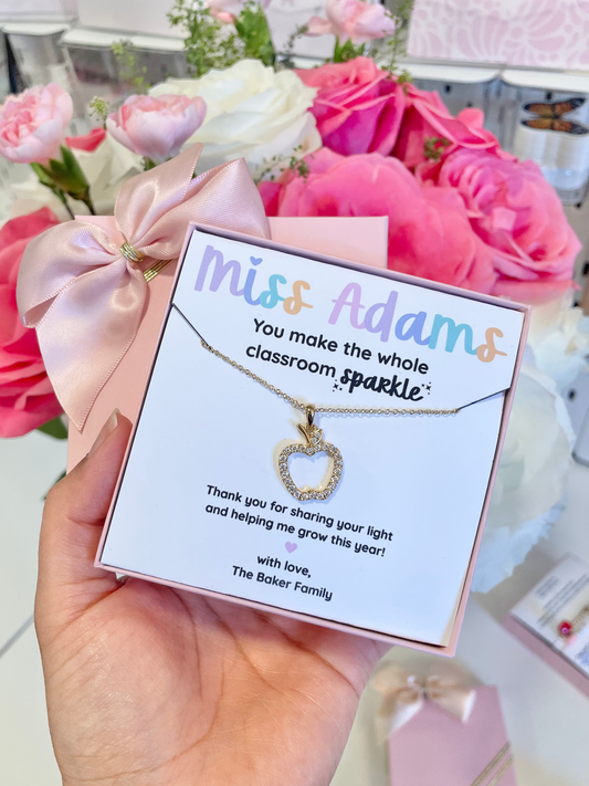 Teacher Apple Necklace