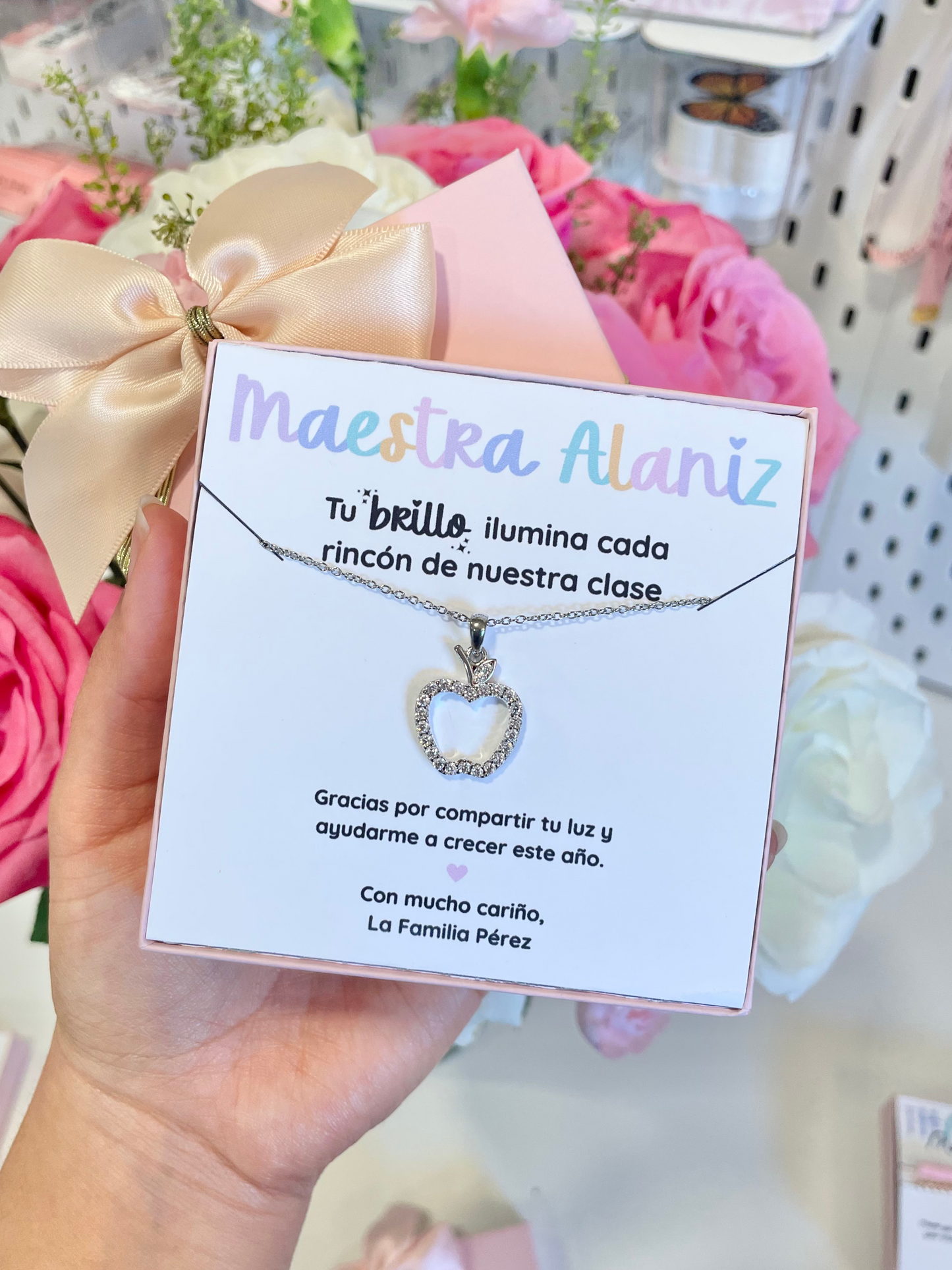 Teacher Apple Necklace