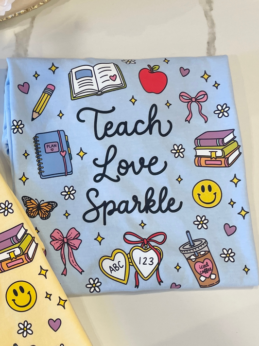 PRESALE - Teach Love Sparkle Doodles Tee