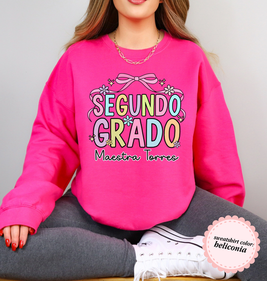 Custom Maestra Grade Level Sweatshirt