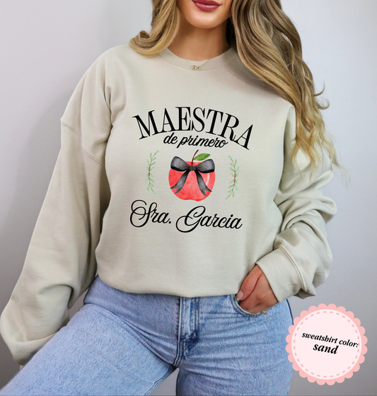 Custom Apple Bow Sweatshirt