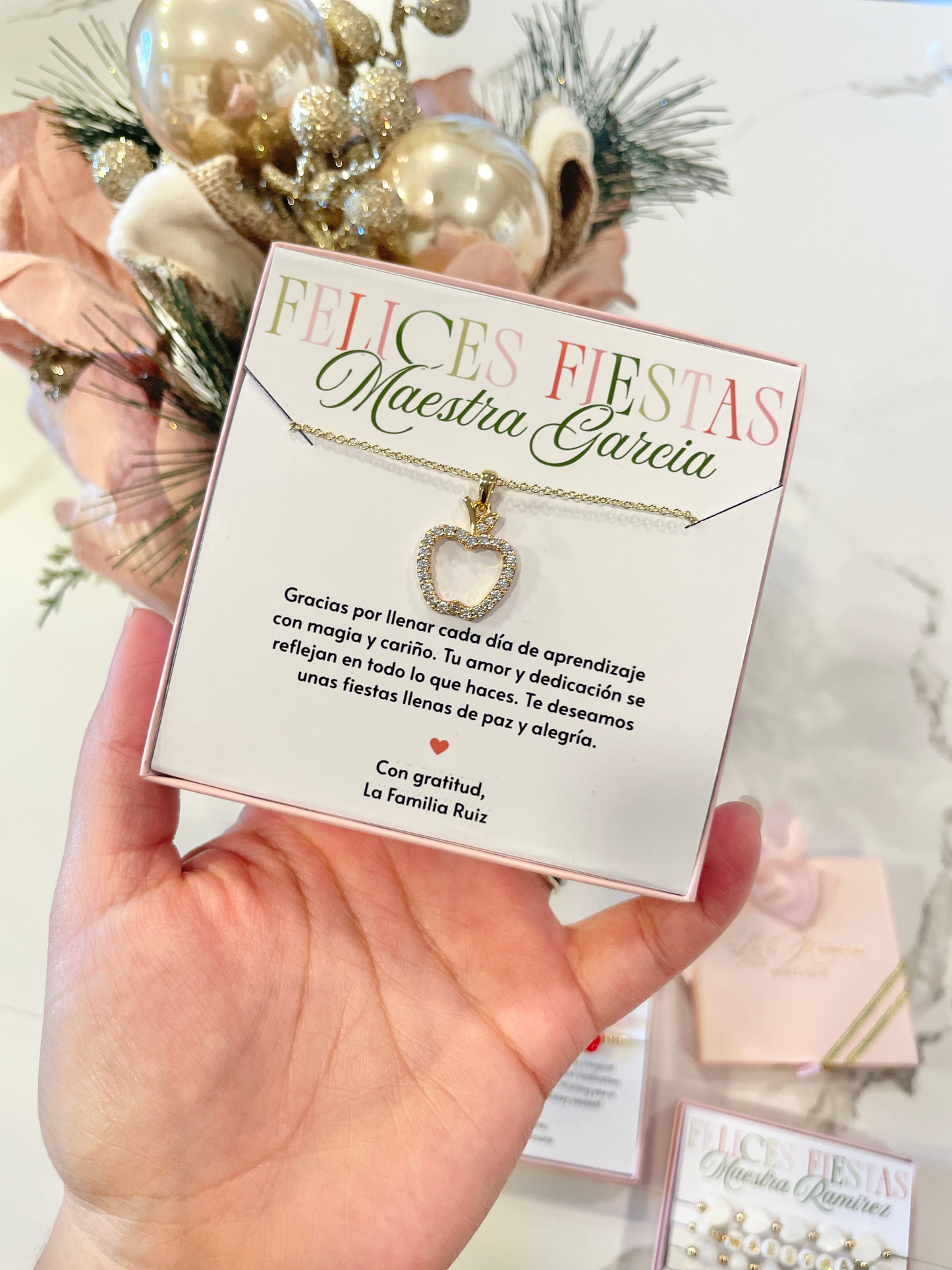 Teacher Apple Necklace