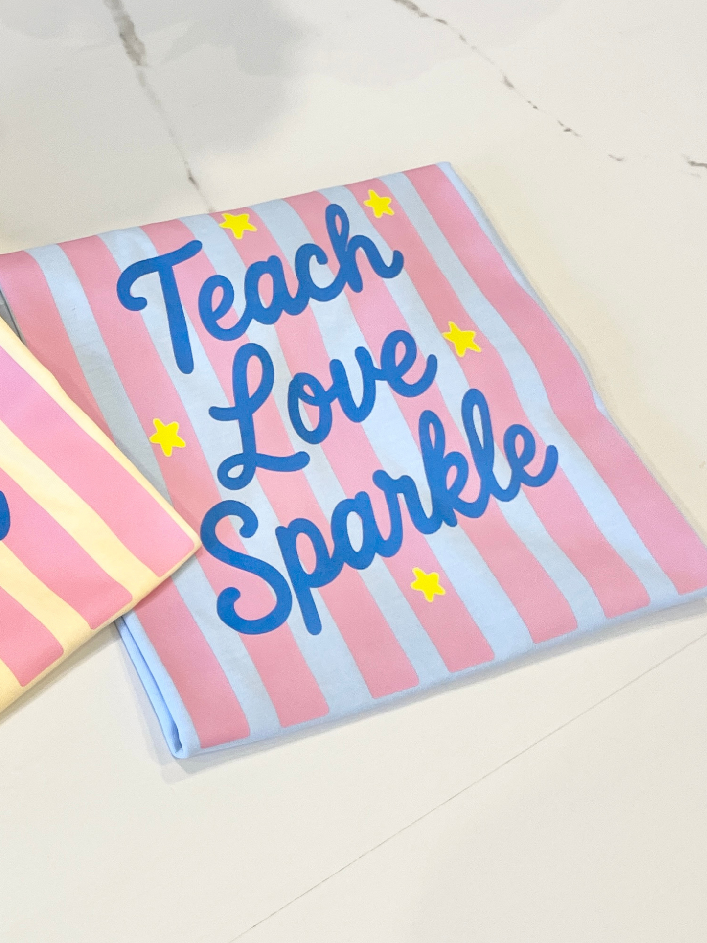 PRESALE - Teach Love Sparkle Striped Tee