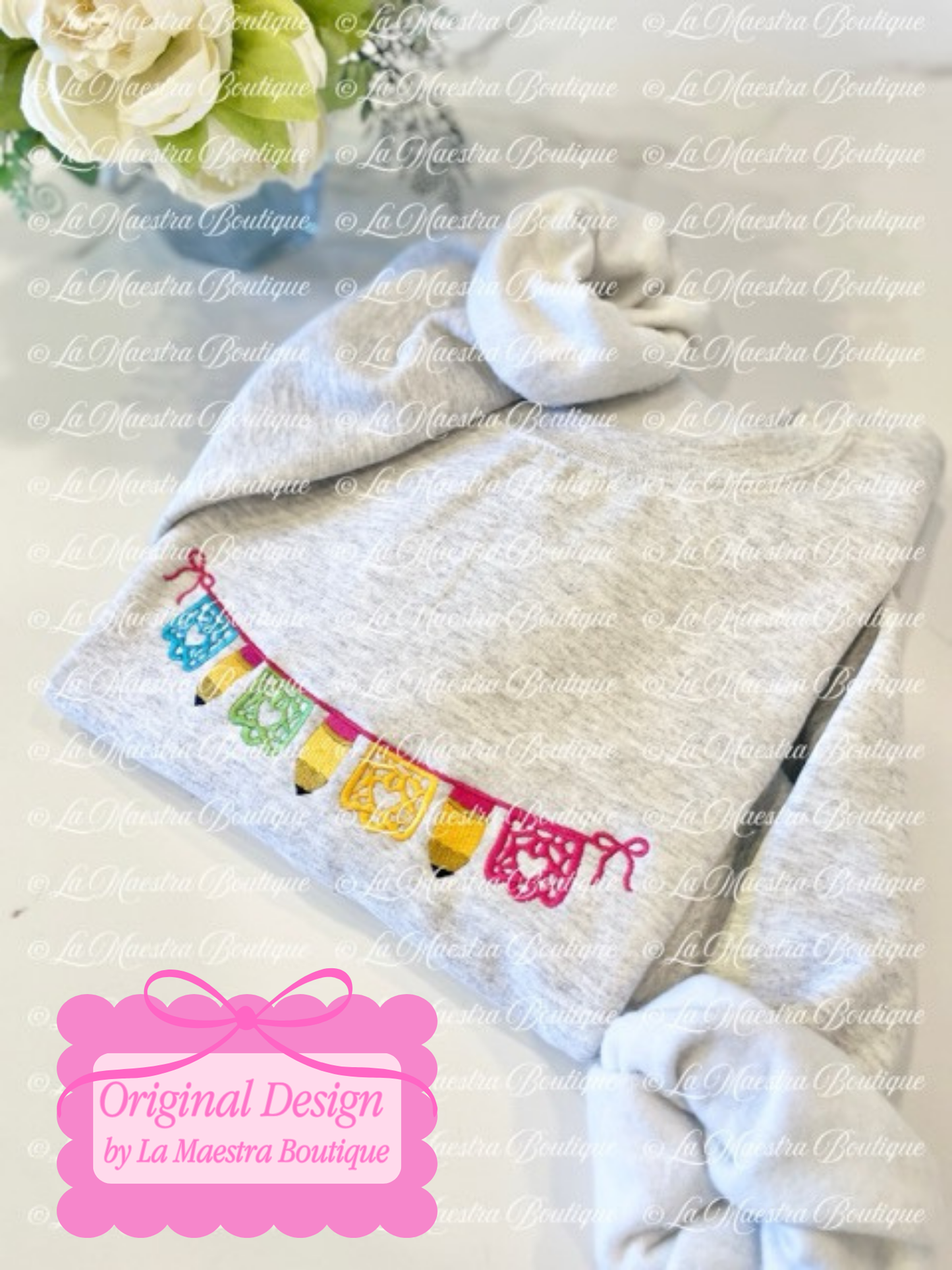 Embroidered Papel Picado Pencils Sweatshirt