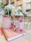 Pink Talavera Glass Mug (15oz)