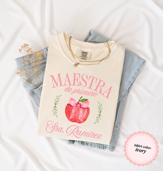 Custom Apple Bow Tshirt